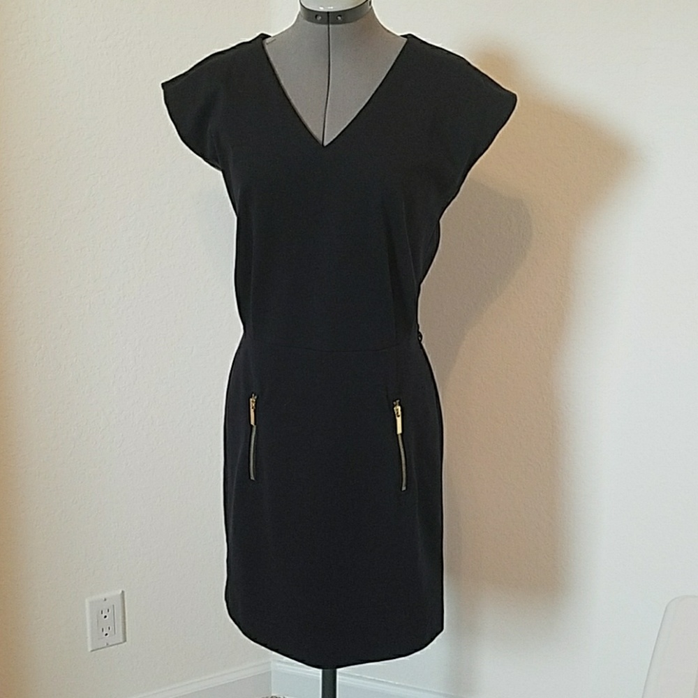 NWT Michael Kors Black Cap Sleeve Dress 4